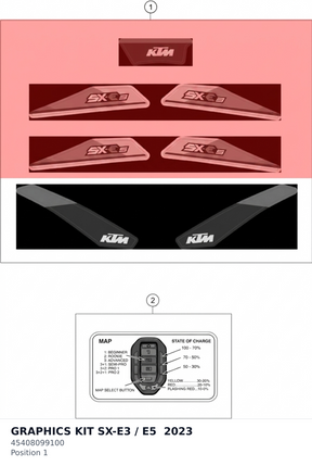 Diagram preview: GRAPHICS KIT SX-E3 / E5  2023 (45408099100)