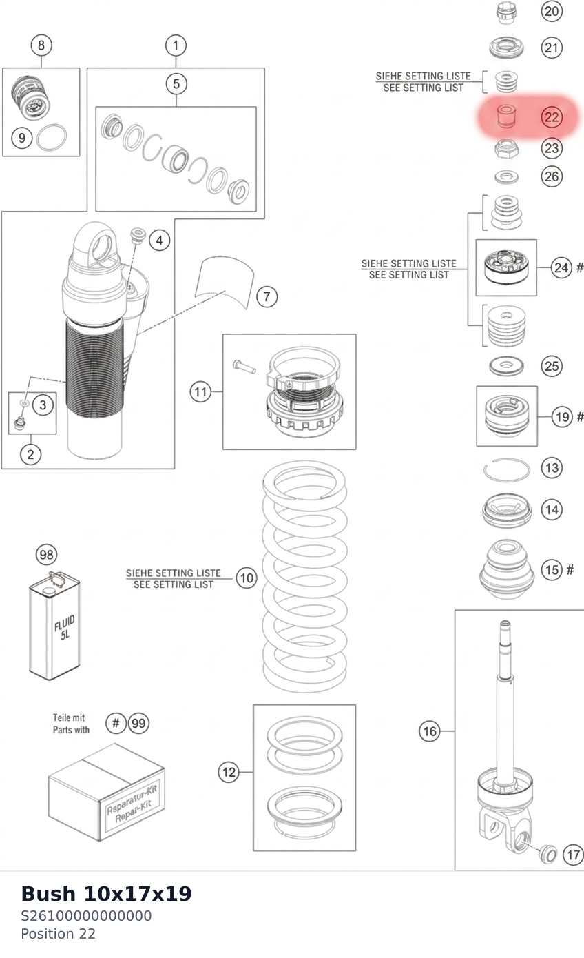 Diagram preview: Bush 10x17x19 (S26100000000000)