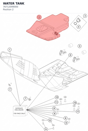 Diagram preview: WATER TANK (76712099000)