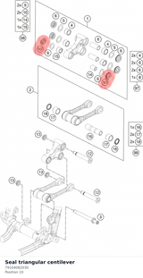 Diagram preview: Seal triangular centilever (79104082030)