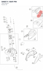 Diagram preview: SHEET F. SEAT PIN (76007940020)