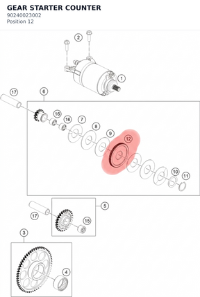 Diagram preview: GEAR STARTER COUNTER (90240023002)