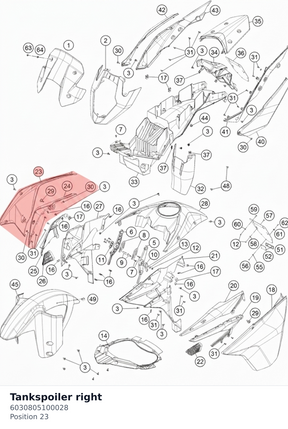 Diagram preview: Tankspoiler right (6030805100028)