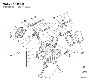 VALVE COVER 24010121AB diagram position