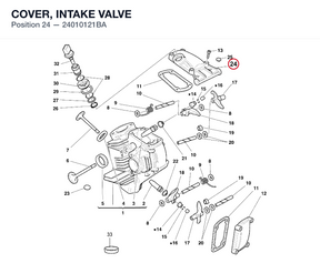 COVER, INTAKE VALVE 24010121BA diagram position