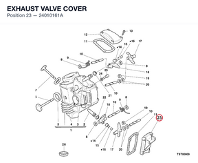 EXHAUST VALVE COVER 24010161A diagram position