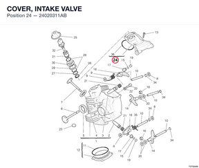 COVER, INTAKE VALVE 24020311AB diagram position