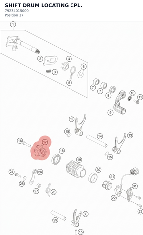 Diagram preview: SHIFT DRUM LOCATING CPL. (79234015000)