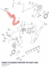 Diagram preview: HOSE CYLINDER MASTER FR-UNIT ABS (94842001000)