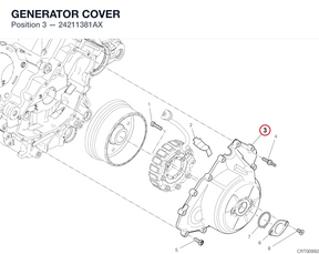 GENERATOR COVER 24211381AX diagram position