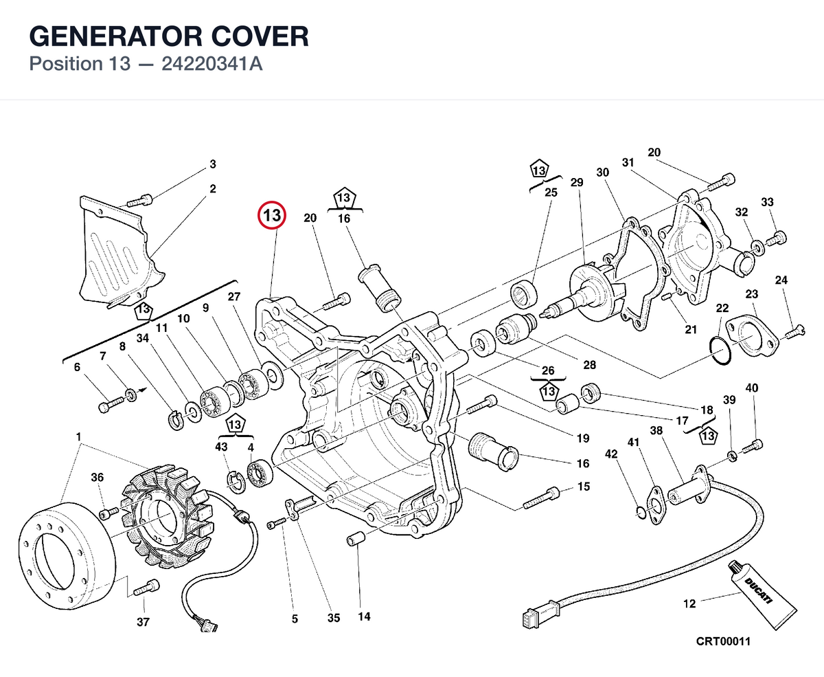 GENERATOR COVER 24220341A diagram position