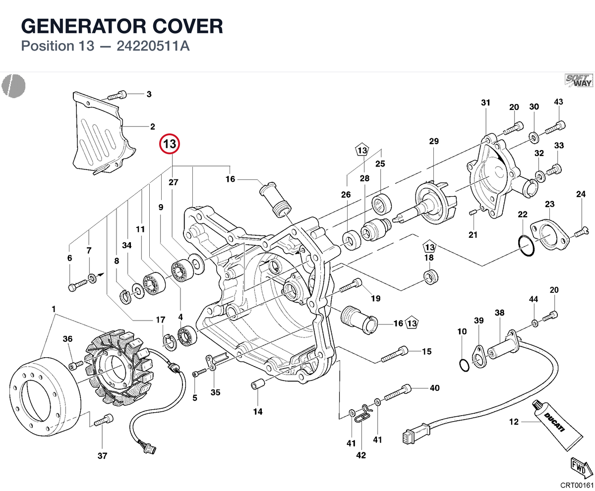 GENERATOR COVER 24220511A diagram position