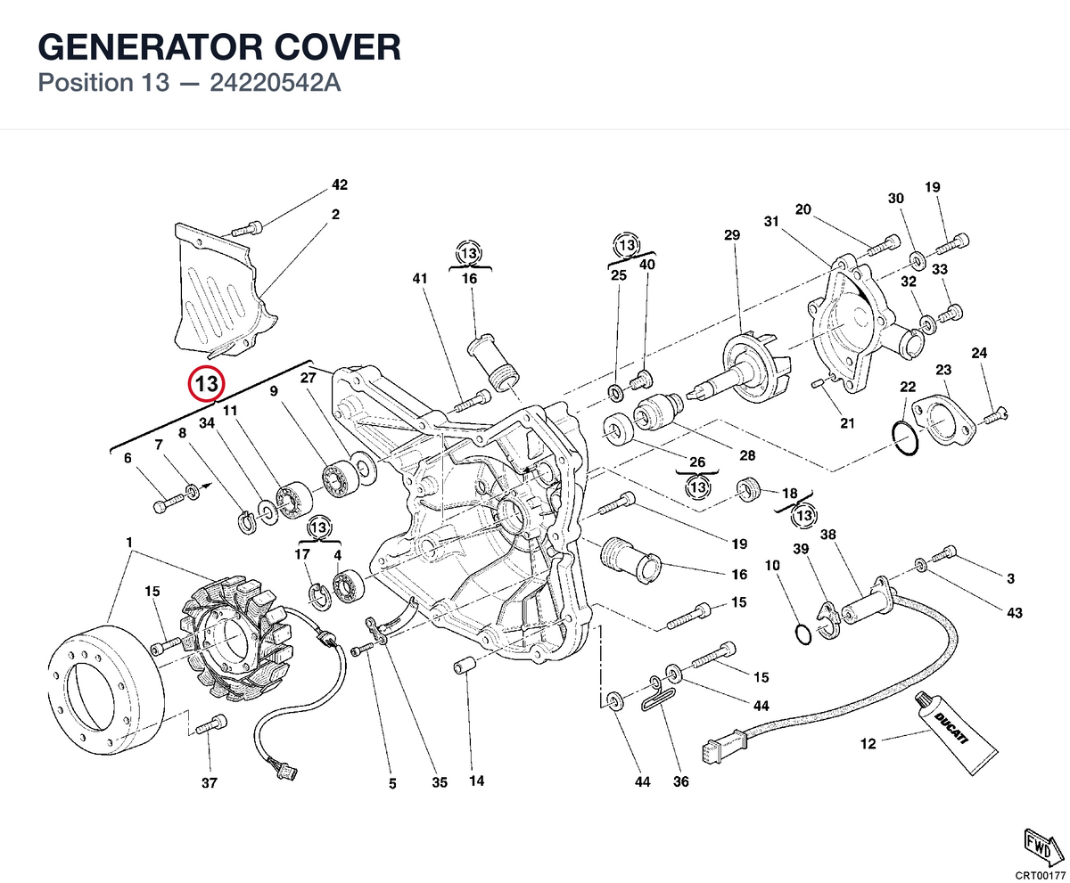 GENERATOR COVER 24220542A diagram position