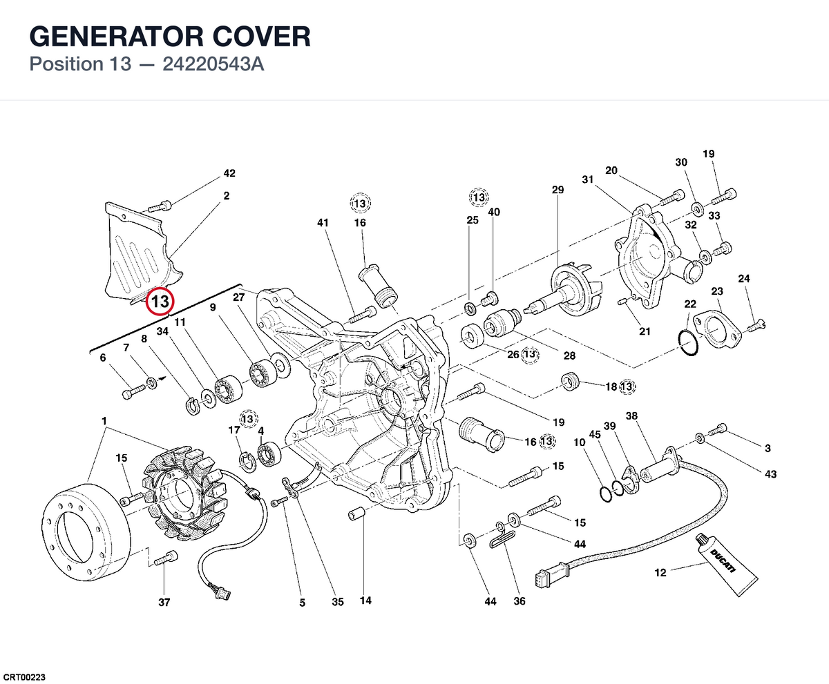 GENERATOR COVER 24220543A diagram position