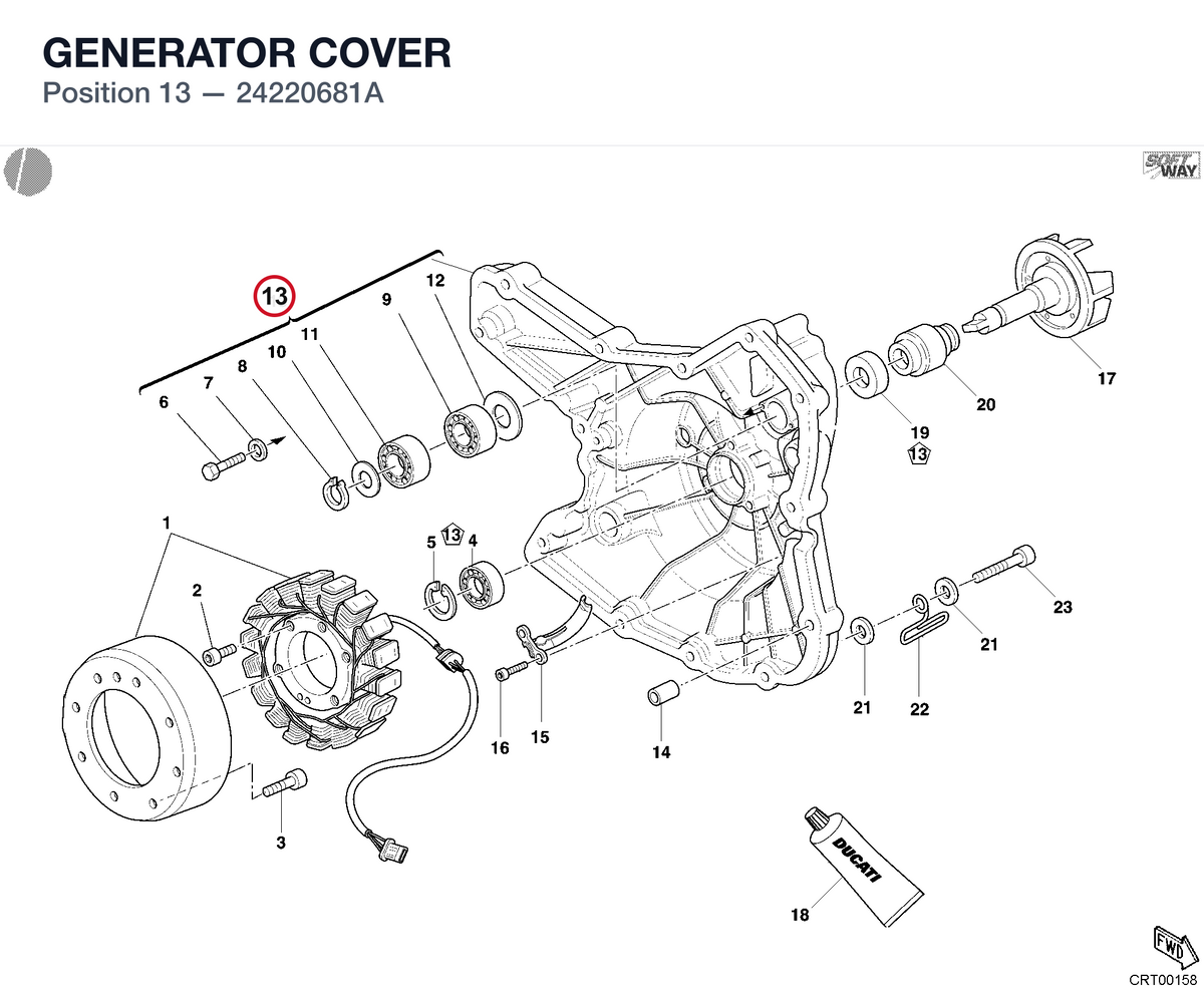 GENERATOR COVER 24220681A diagram position