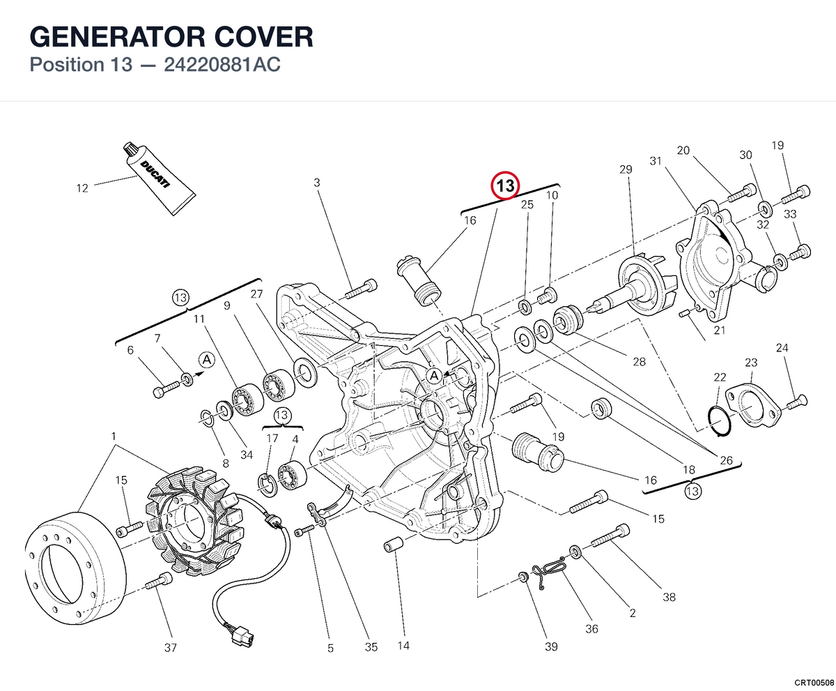 GENERATOR COVER 24220881AC diagram position