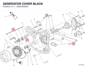 GENERATOR COVER BLACK 24221092AC diagram position