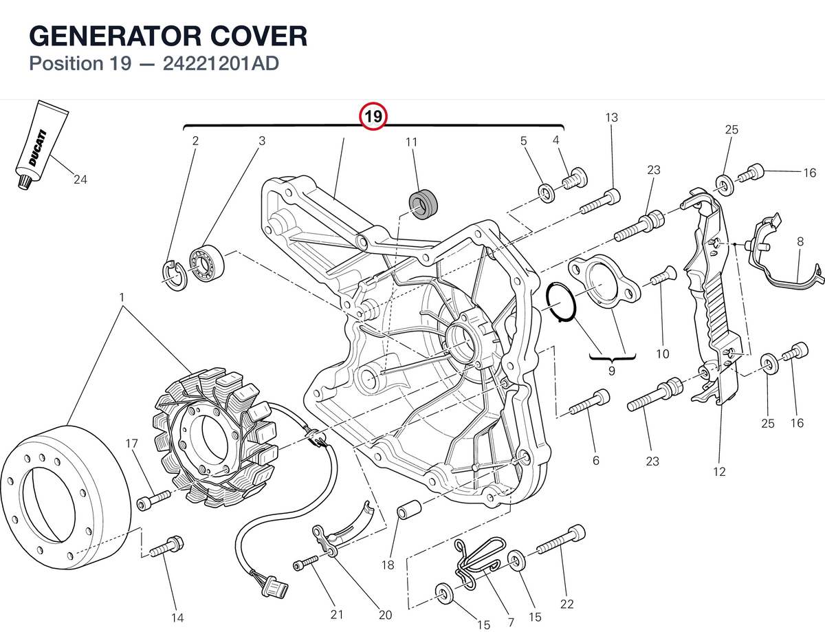 GENERATOR COVER 24221201AD diagram position