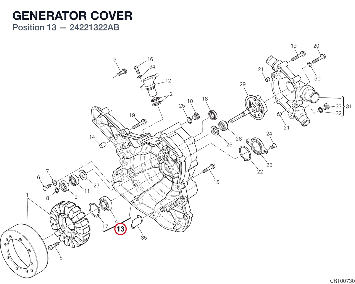 GENERATOR COVER 24221322AB diagram position