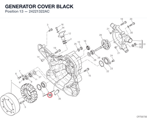 GENERATOR COVER BLACK 24221322AC diagram position