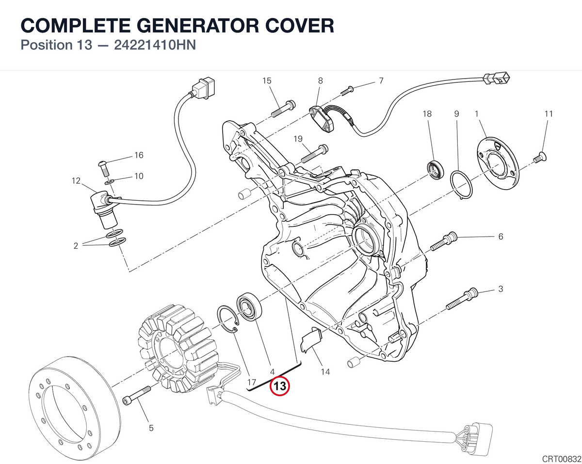 COMPLETE GENERATOR COVER 24221410HN diagram position
