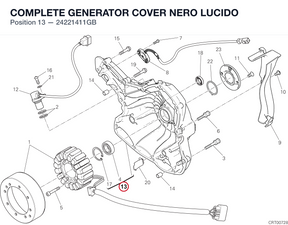 COMPLETE GENERATOR COVER NERO LUCIDO 24221411GB diagram position