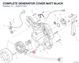 COMPLETE GENERATOR COVER MATT BLACK 24221411GC diagram position