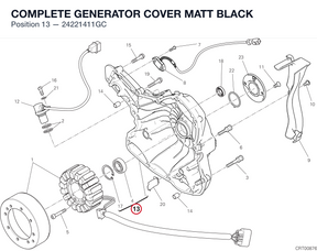 COMPLETE GENERATOR COVER MATT BLACK 24221411GC diagram position