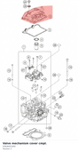 Diagram preview: Valve mechanism cover cmpl. (93836052000)