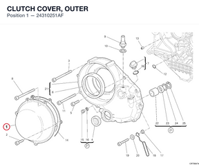 CLUTCH COVER, OUTER 24310251AF diagram position