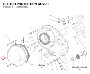 CLUTCH PROTECTION COVER 24310251AI diagram position