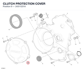 CLUTCH PROTECTION COVER 24311231A diagram position