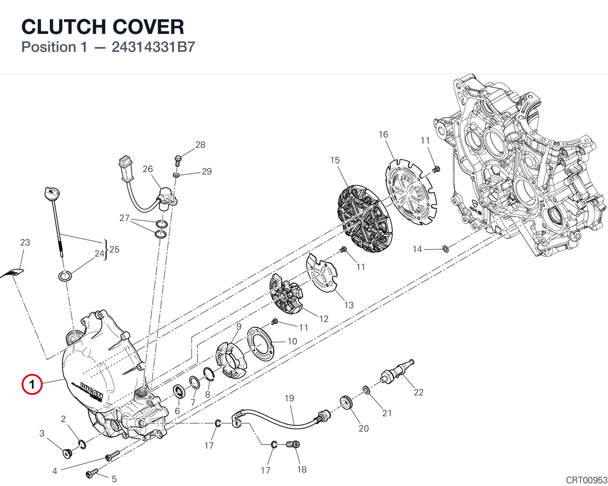 CLUTCH COVER 24314331B7 diagram position