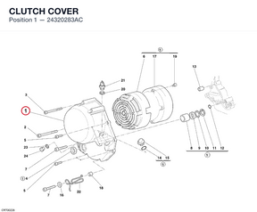 CLUTCH COVER 24320283AC diagram position