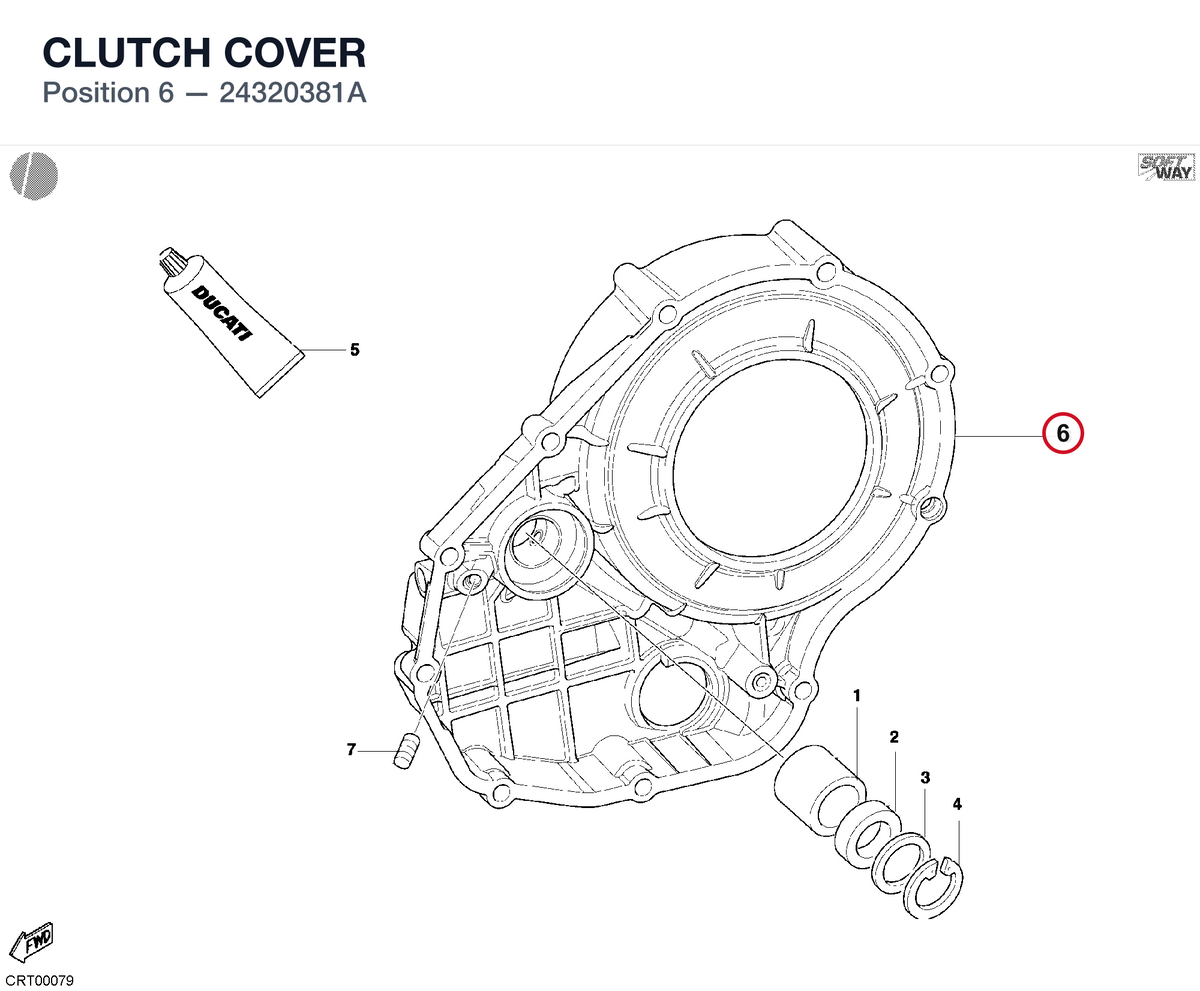 CLUTCH COVER 24320381A diagram position