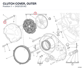 CLUTCH COVER, OUTER 24321251AC diagram position