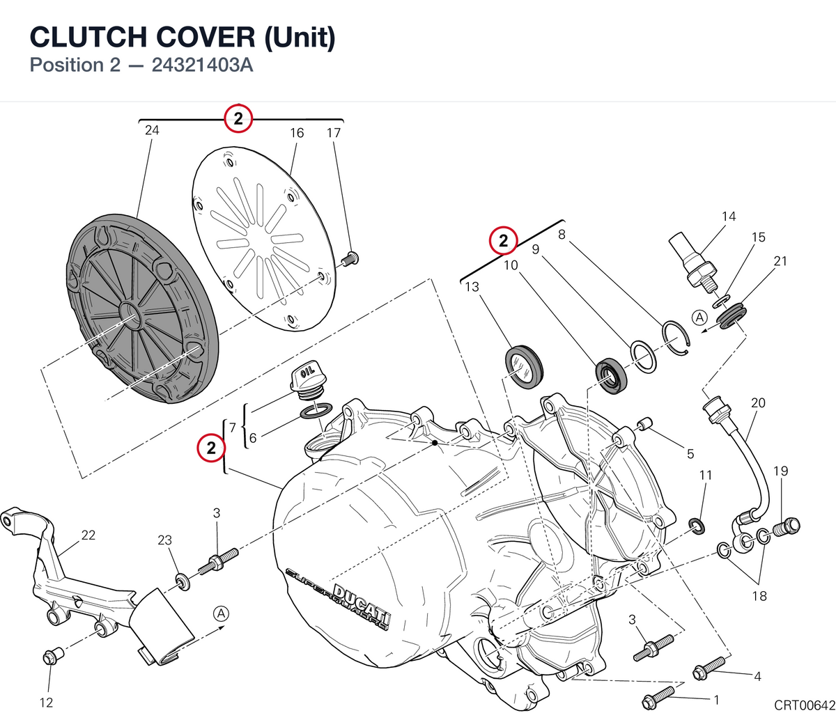 CLUTCH COVER (Unit) 24321403A diagram position