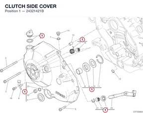CLUTCH SIDE COVER 24321421B diagram position