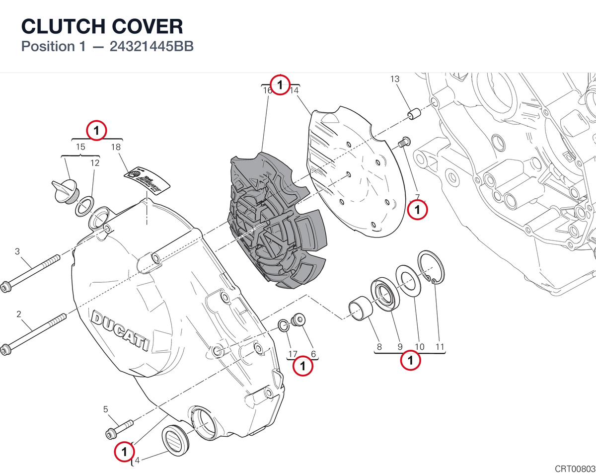 CLUTCH COVER 24321445BB diagram position