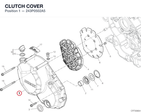 CLUTCH COVER 243P0502A5 diagram position