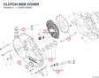 CLUTCH SIDE COVER 243P1516AS diagram position