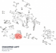 Diagram preview: CRASHPAD LEFT (A67412067020)