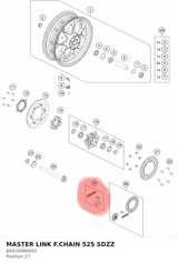 Diagram preview: MASTER LINK F.CHAIN 525 SDZZ (60410066000)