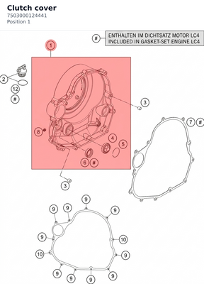 Diagram preview: Clutch cover (7503000124441)