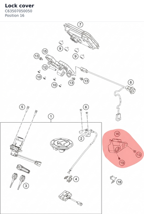 Diagram preview: Lock cover (C63507050050)