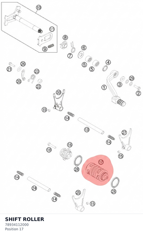 Diagram preview: SHIFT ROLLER (78934112000)