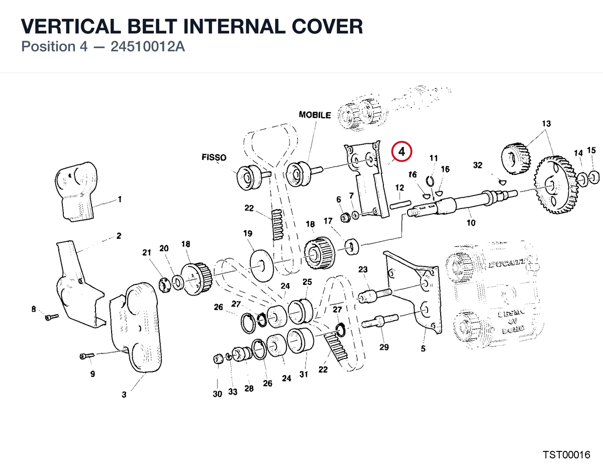 VERTICAL BELT INTERNAL COVER
