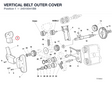 VERTICAL BELT OUTER COVER 24510041BB diagram position