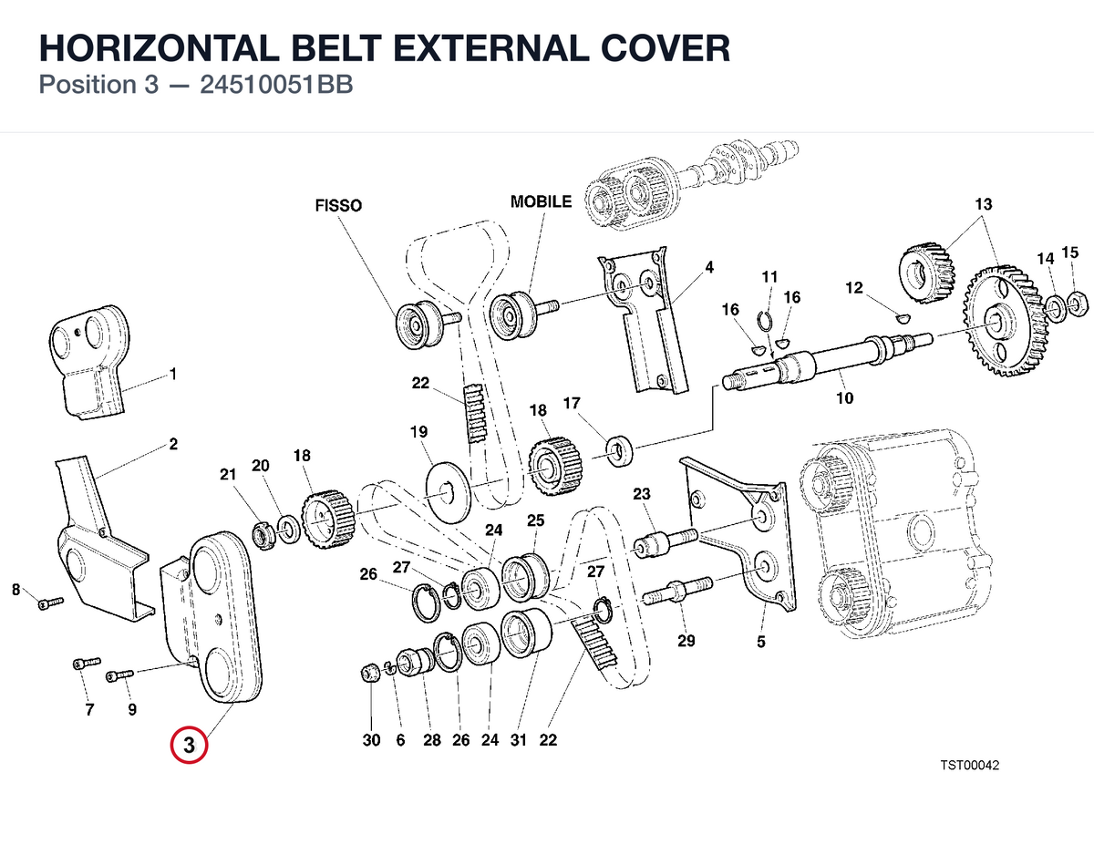 HORIZONTAL BELT EXTERNAL COVER
