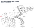VERTICAL TIMING BELT COVER 24510071AC diagram position